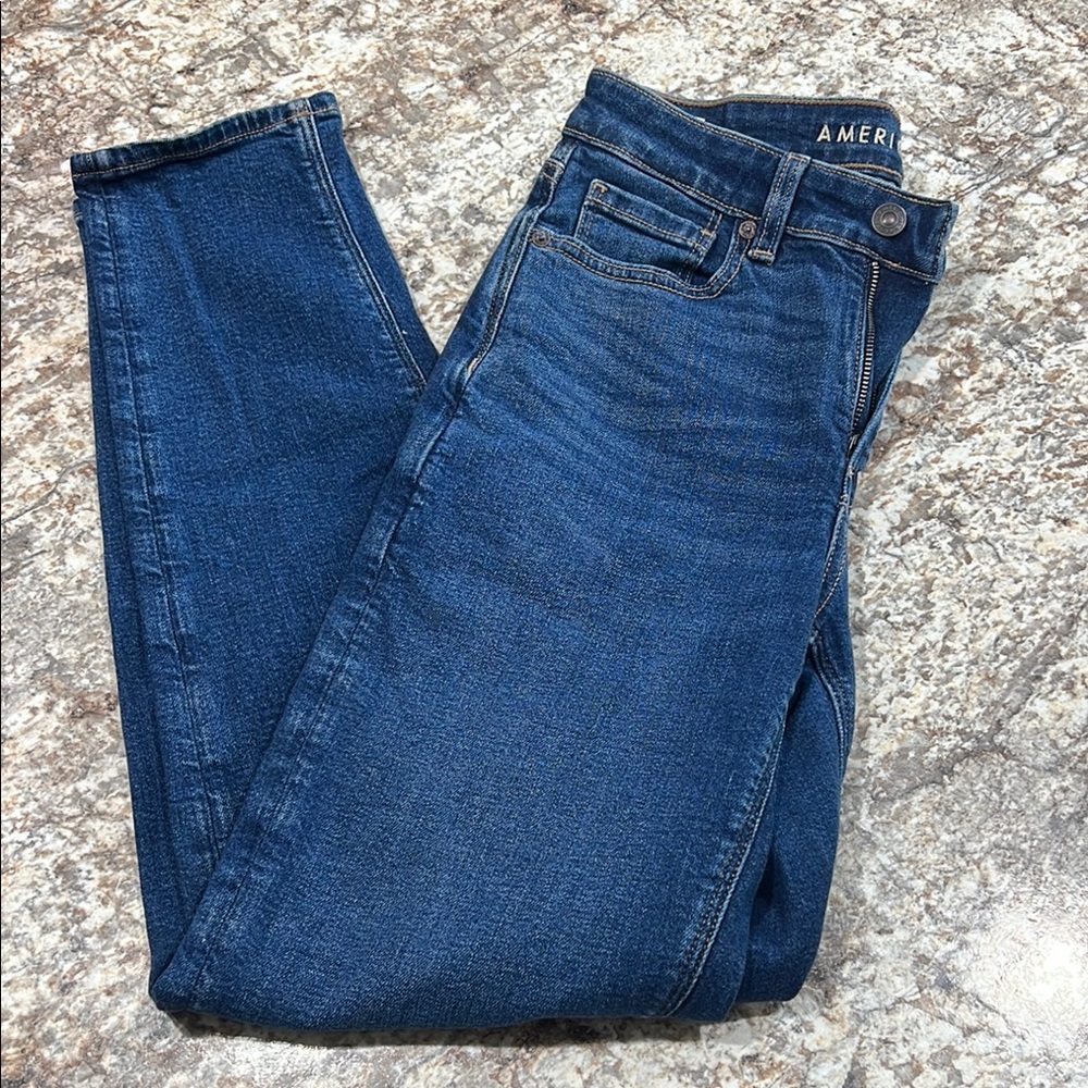 American Eagle Outfitters Blue Skinny Jeans with Tapered Fit